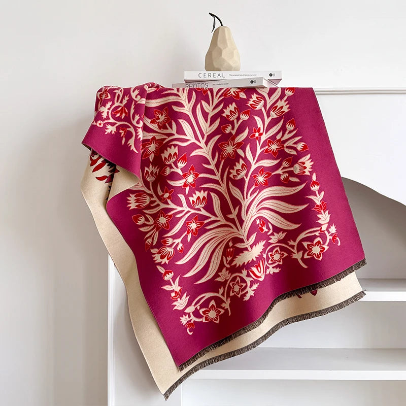 Florigia Pashmina Scarf Rose
