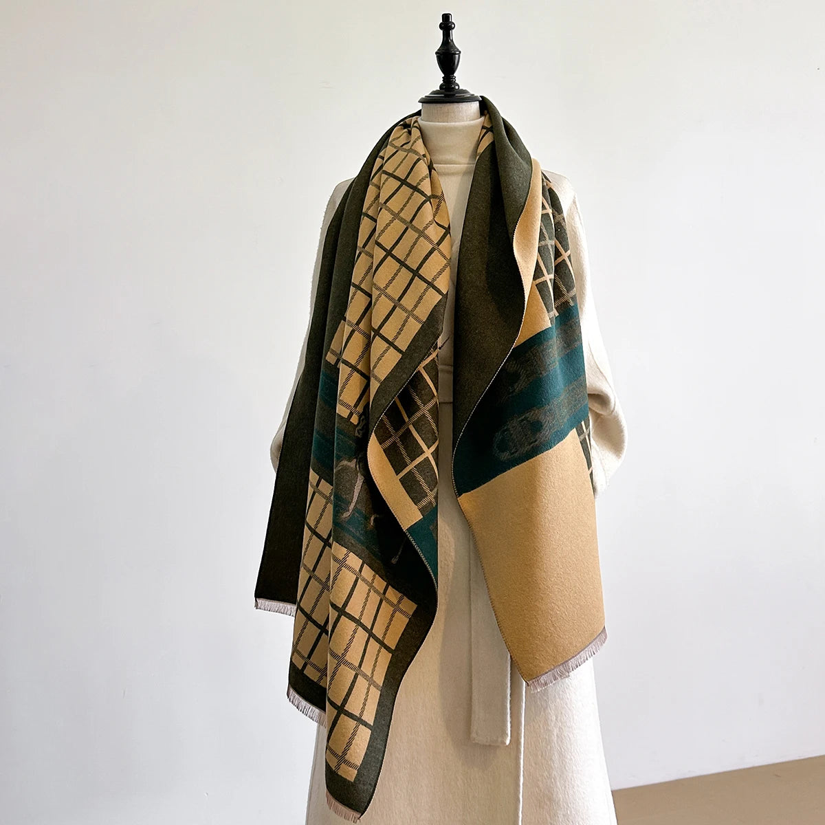 Ninette Pashmina Scarf Green