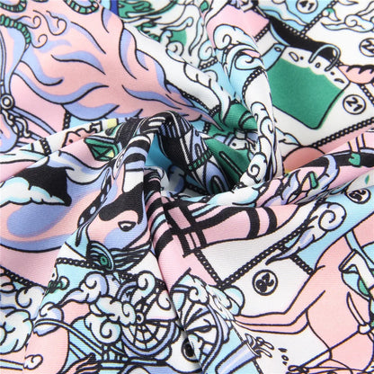 Hopi Blue Silk Scarf / 90cm