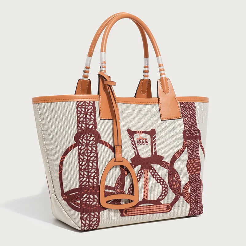 Stella Small Canvas & Leather Tote Bags