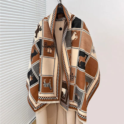 Lilou Pashmina Scarf Brown