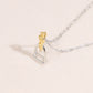 Stirrup Pendant Necklace (Gold and Platinum Plated)