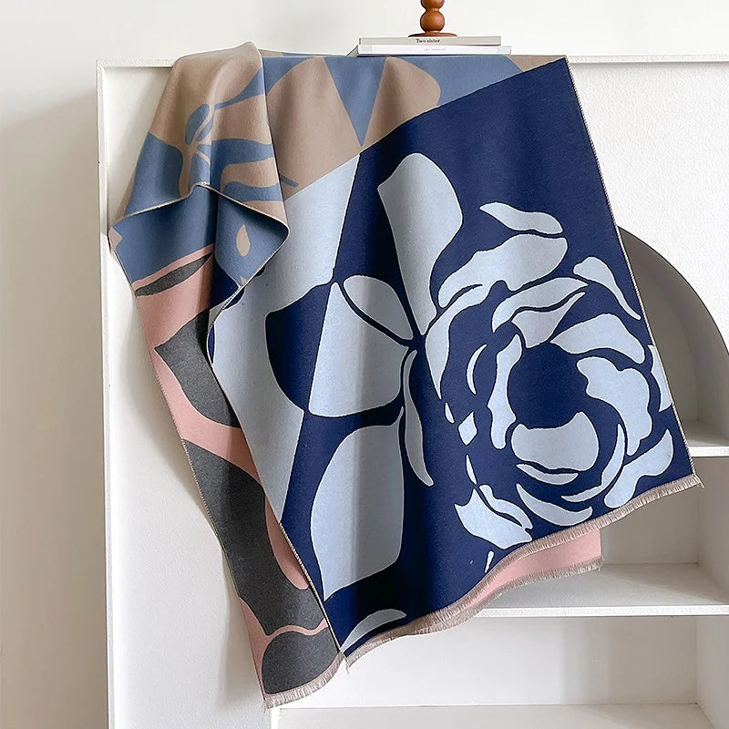 Rocchina Pashmina Scarf Blue
