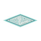 Horses Blue Silk Diamond Scarf