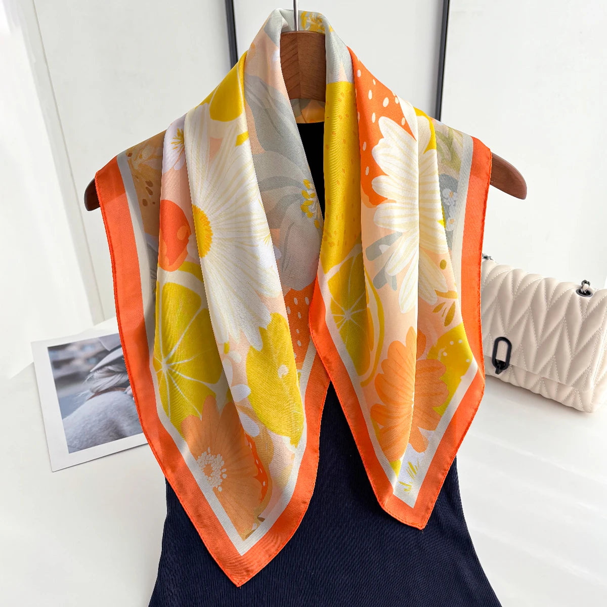 Fruits Orange Scarf / 65cm