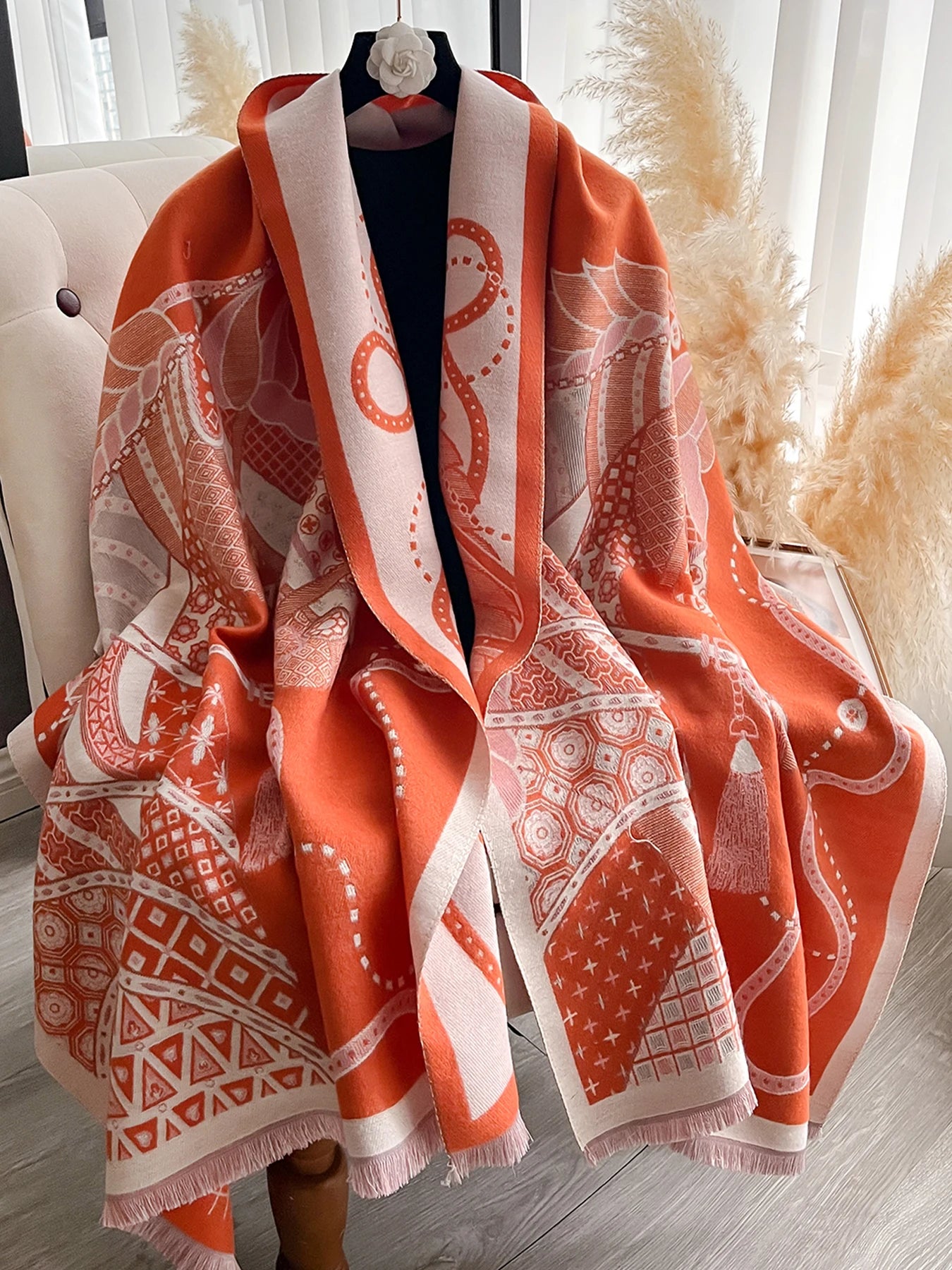 Edwige Pashmina Scarf Orange
