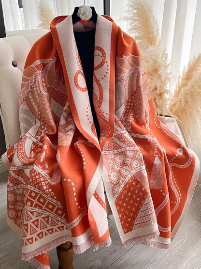 Edwige Pashmina Scarf Orange