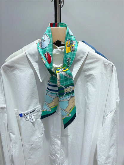 Marci Green Twilly Skinny Scarf