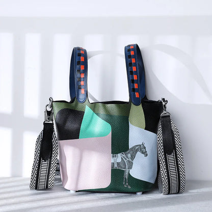 Aurelia Small Leather Bucket Bags