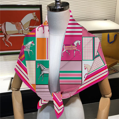 Adrina Silk Scarf Rose / 90cm