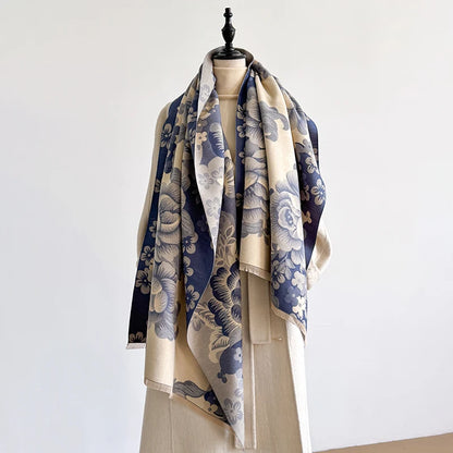 Bortola Pashmina Scarf Blue