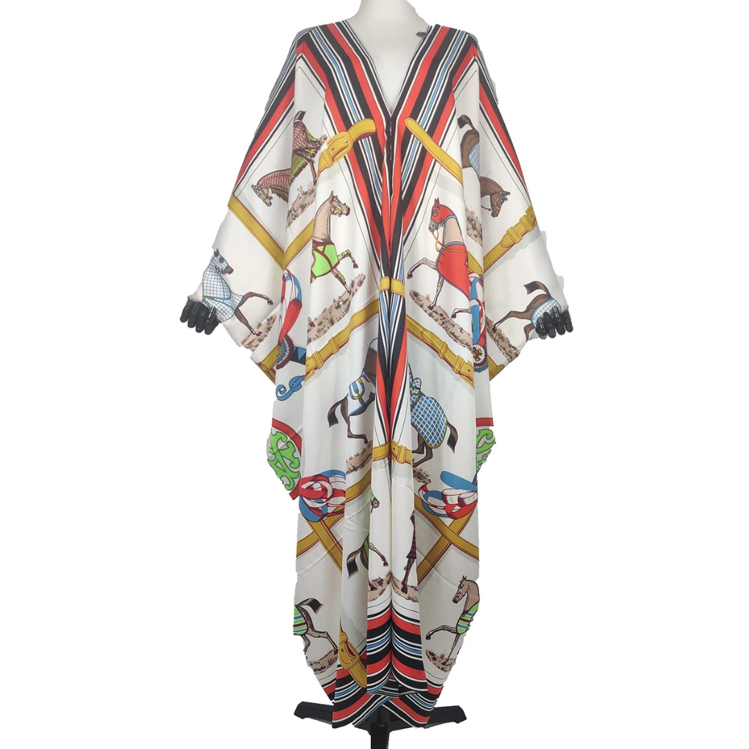 White Bambi Kaftan Dress