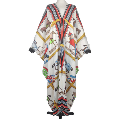 White Bambi Kaftan Dress
