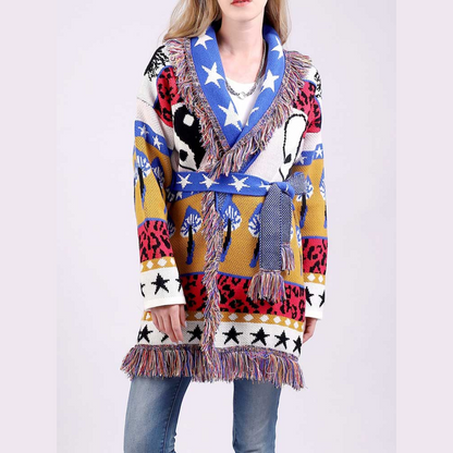 Blue Tallulah Oversized Cardigan Jacket