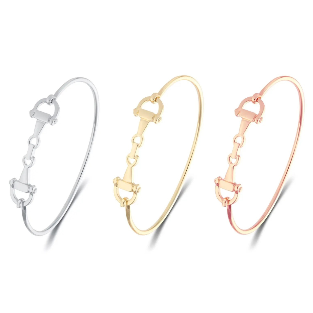 Snaffle Bit Bracelet (Gold, Rose Gold, Silver)