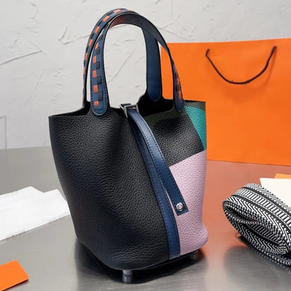 Aurelia Small Leather Bucket Bags