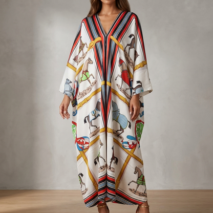 White Bambi Kaftan Dress