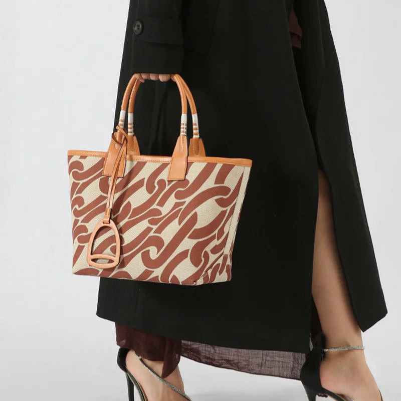 Stella Small Canvas & Leather Tote Bags