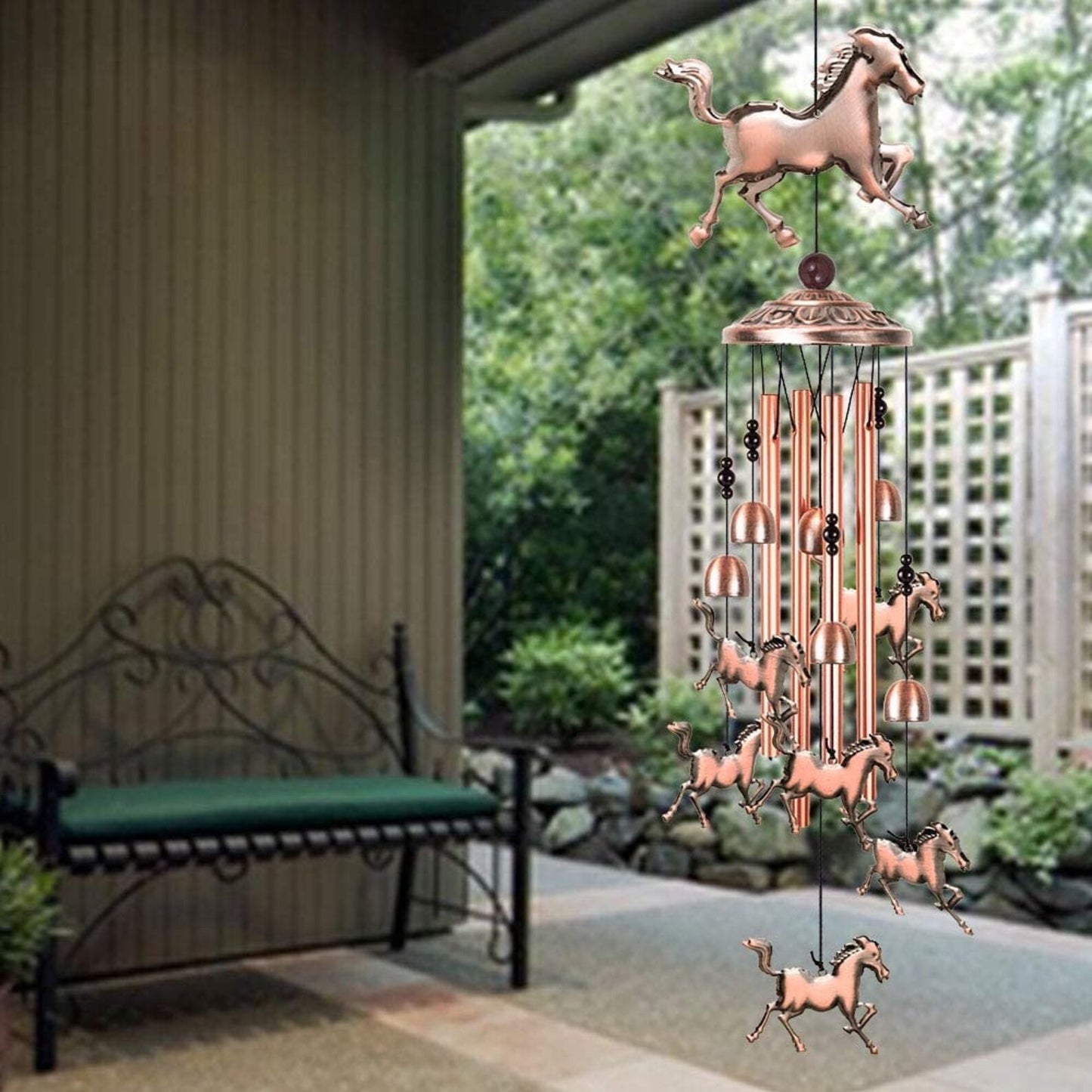 Handmade Copper Horse Wind Chimes