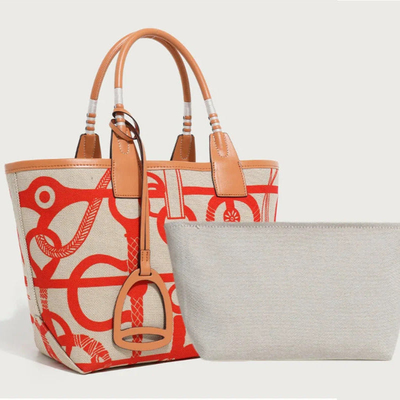 Stella Small Canvas & Leather Tote Bags