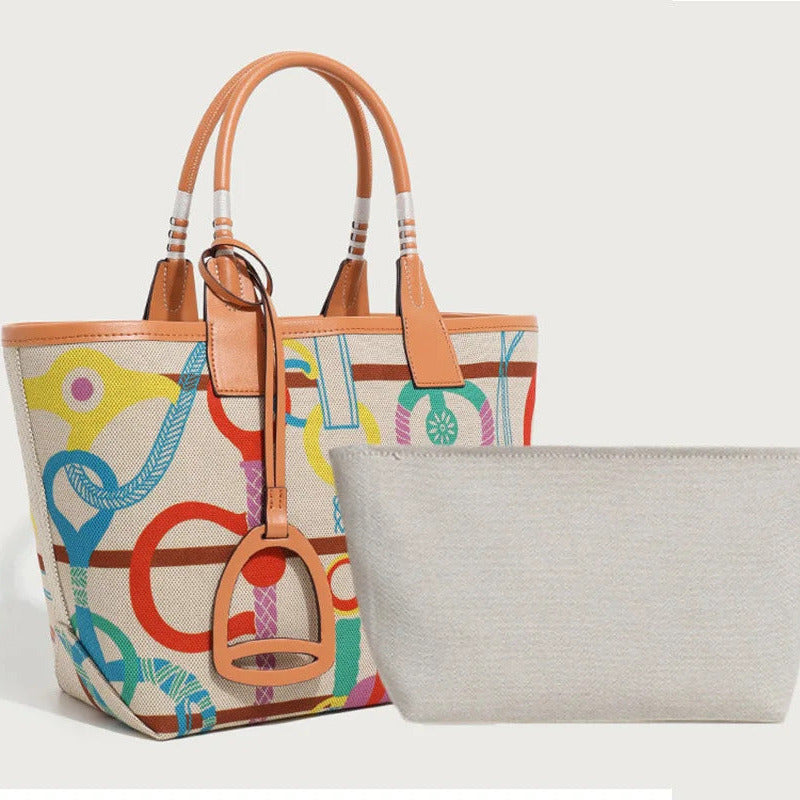 Stella Small Canvas & Leather Tote Bags