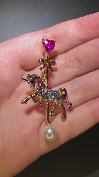 Unicorn Merry-Go-Round Brooch