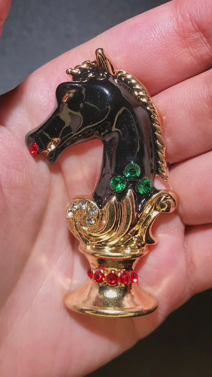 Horse Chess Brooch