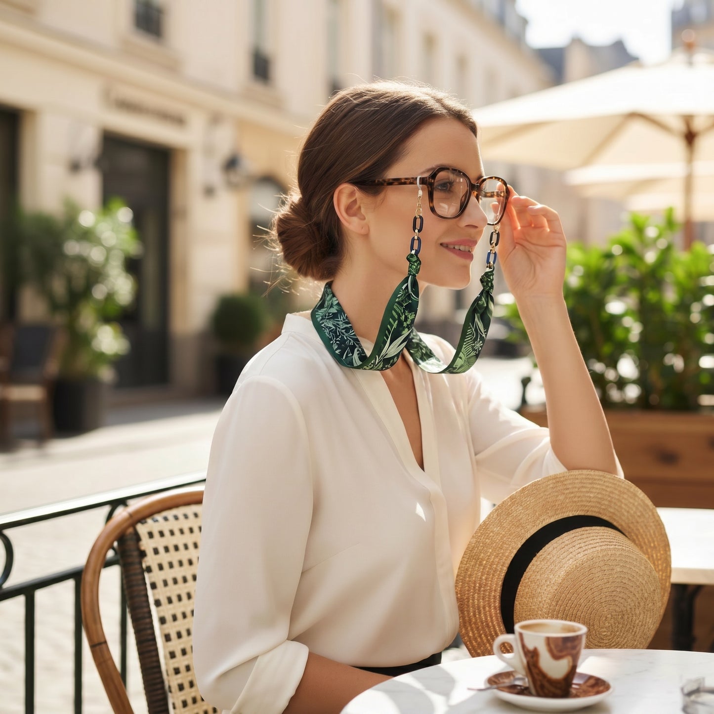 Silky Scarf Glasses Chain