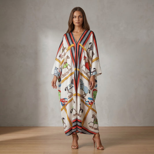 White Bambi Kaftan Dress