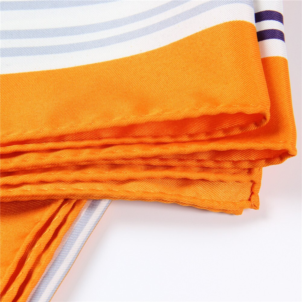 Tomassa Orange Silk Scarf / 90cm