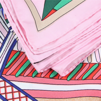 Idalia Pink Silk Scarf / 90cm