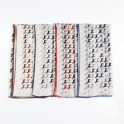 Roseta Blue Silk Scarf / 90cm