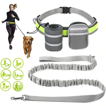 Black Hands-Free Leash & Running Belt - Dogs and Horses
