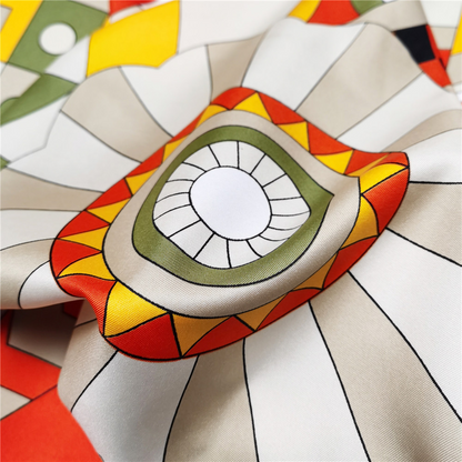 Horse Head Silk Scarf / 90cm