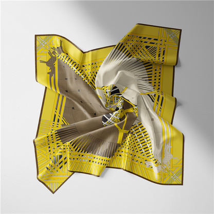 Sarita Yellow Silk Scarf / 53cm