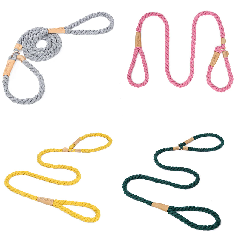 Gray Rope Slip Leash & Collar - Dogs and Horses