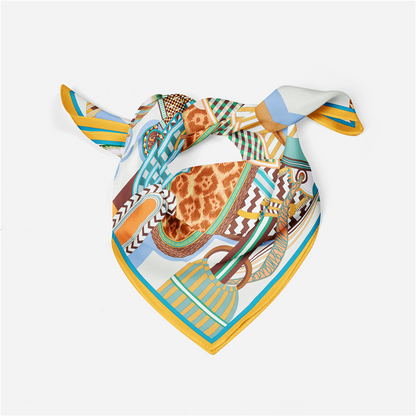 Idalia Blue Silk Scarf Small / 53cm