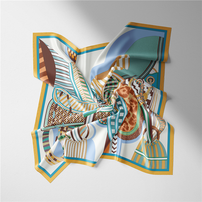 Idalia Blue Silk Scarf Small / 53cm