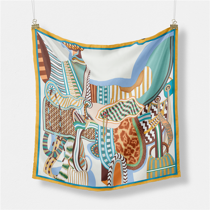Idalia Blue Silk Scarf Small / 53cm