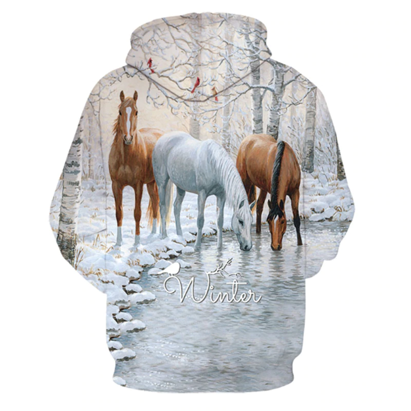 Milana Horse Art Hoodie - Dogs and Horses