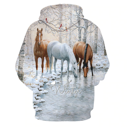 Milana Horse Art Hoodie - Dogs and Horses