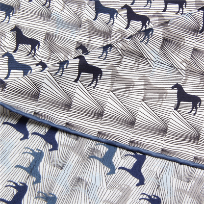 Roseta Blue Silk Scarf / 90cm
