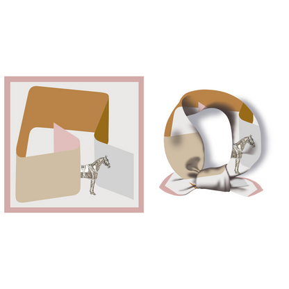 Bruna Pink Silk Scarf / 53cm