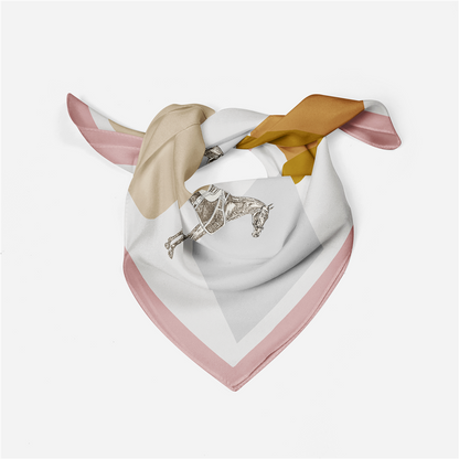 Bruna Pink Silk Scarf / 53cm