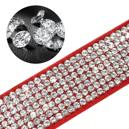 Bling Rose Suede Collar - Dogs and Horses