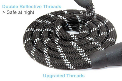 Green Reflective Padded Leash - Dogs and Horses