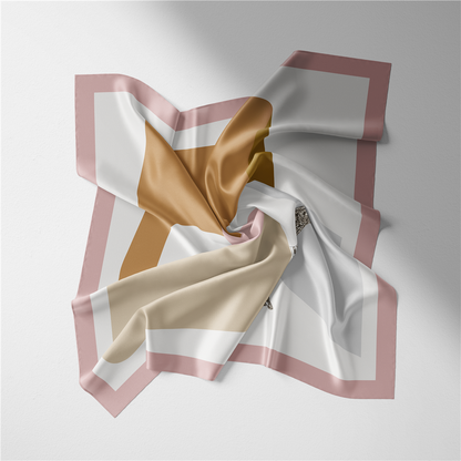 Bruna Pink Silk Scarf / 53cm
