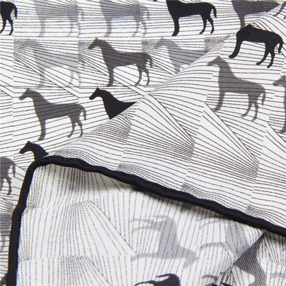 Roseta Black Silk Scarf / 90cm