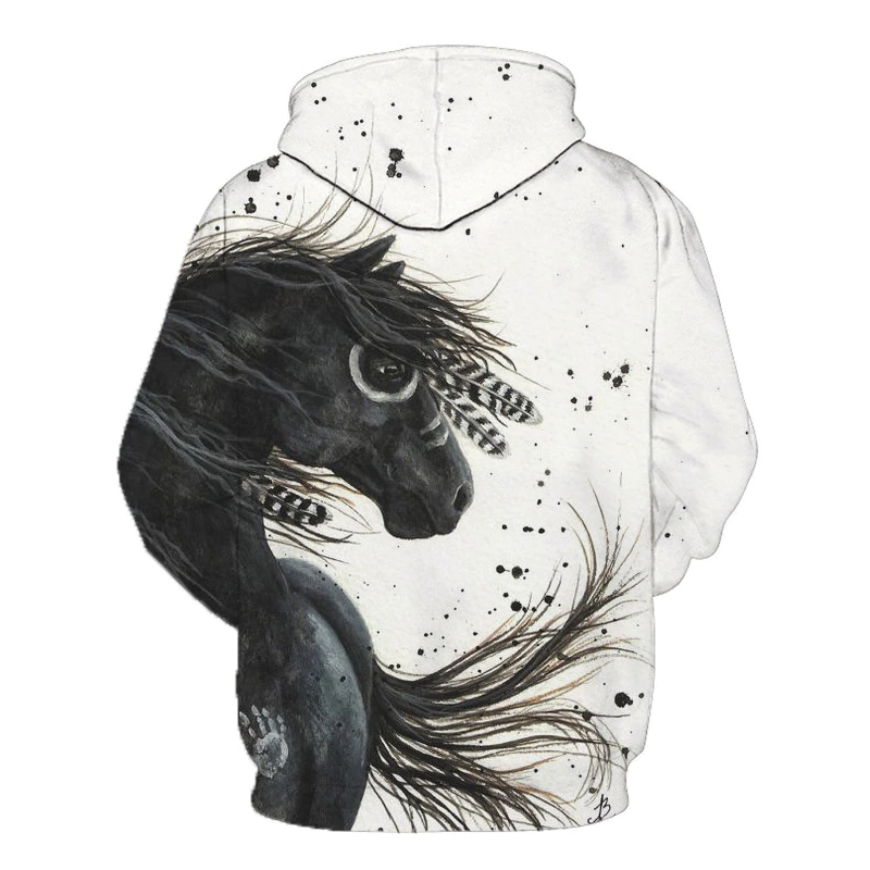 Gia Horse Art Hoodie - Dogs and Horses