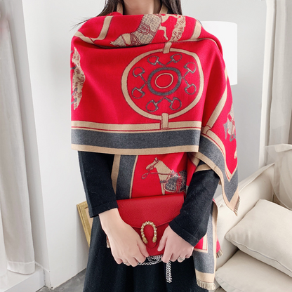Nour Pashmina Scarf Red